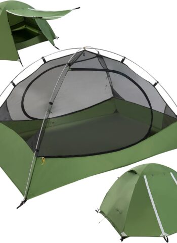 Clostnature 1/1.5/2/3/4/6 Person Lightweight Backpacking Tent, Camping Tent | Aluminum Pole, PU 5000, Easy Setup Tent, Ultralight, Durable, Waterproof, Compact, Freestanding, Two Doors, Hiking, Outdoor